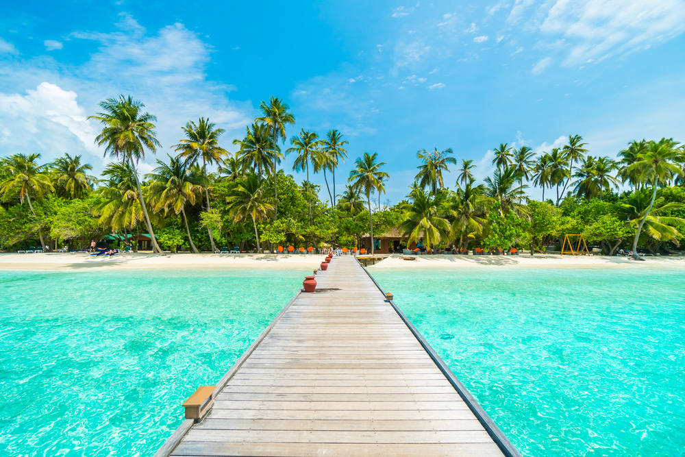 stunning beach in maldives