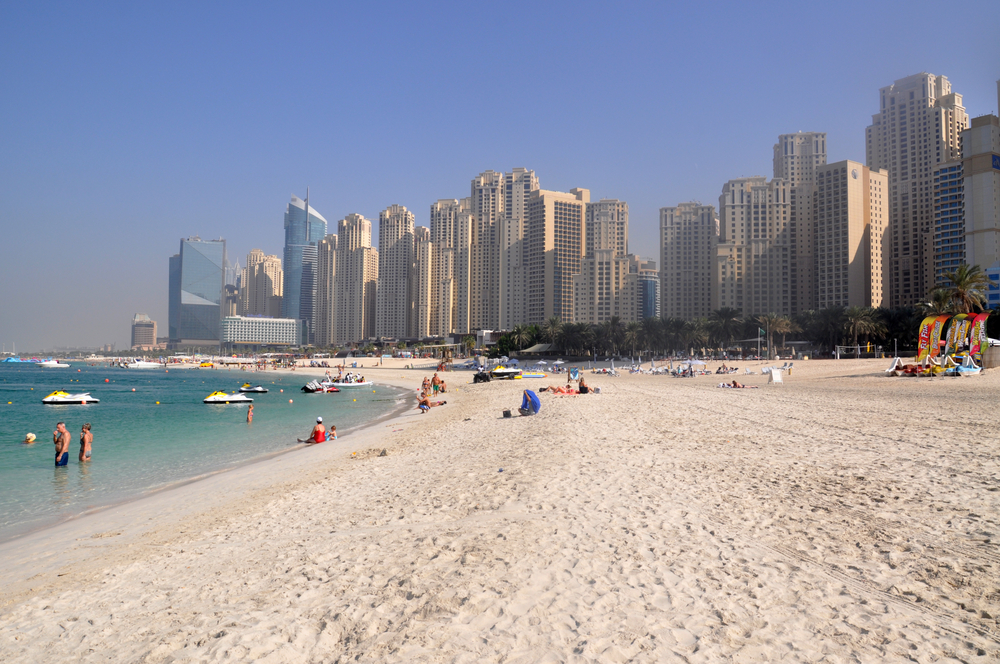 sunset beach in dubai