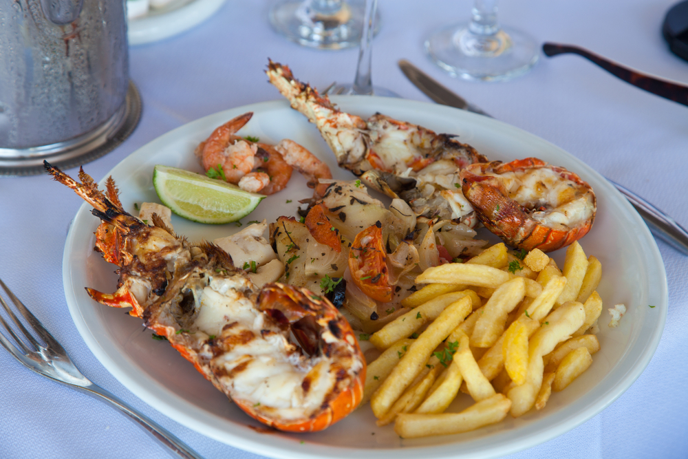 lobster - food in st lucia