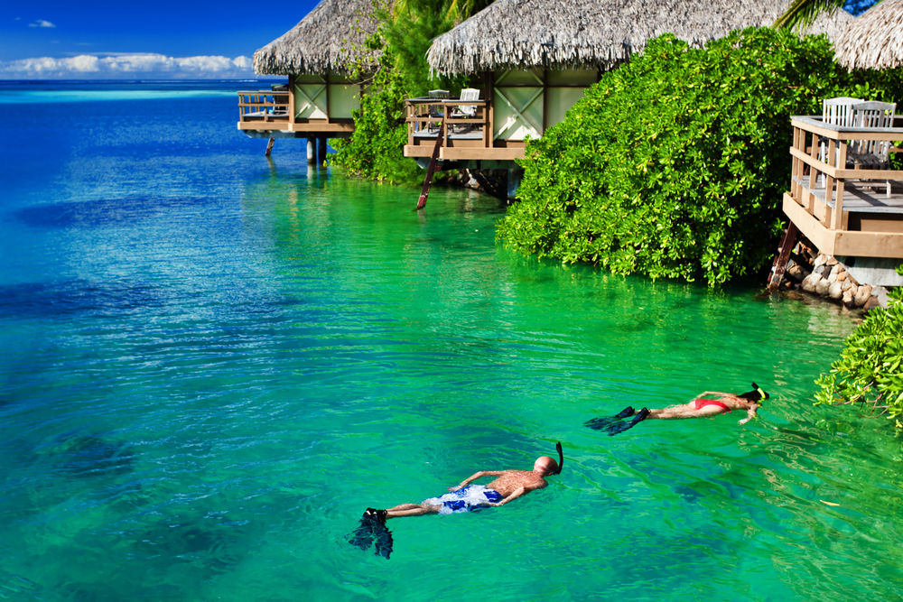 on holiday in the maldives