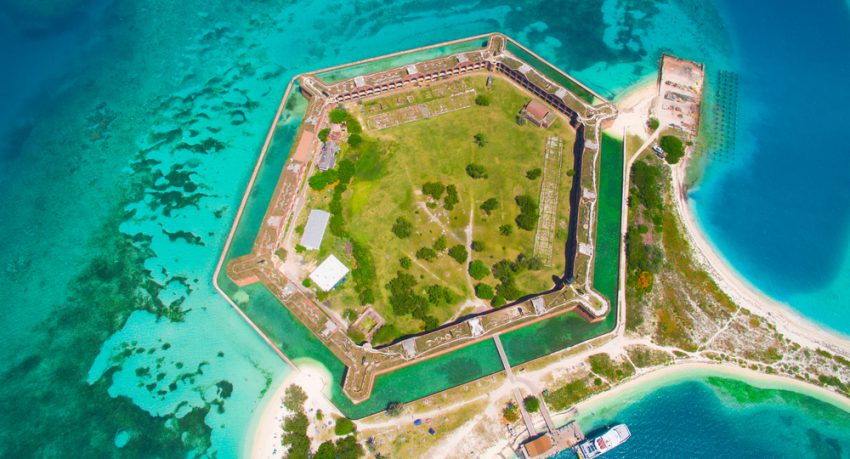 Birds Eye View Of Dry Tortugas National Park