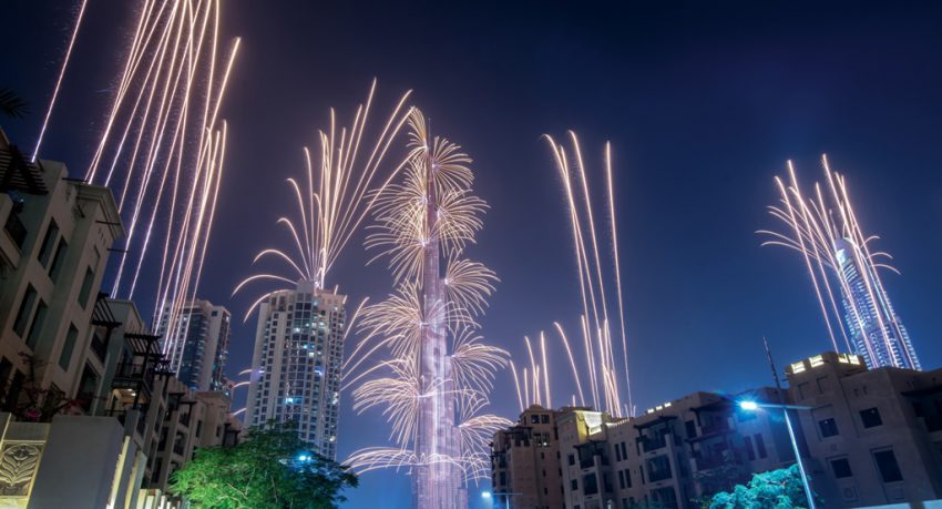 fireworks at the dubai shopping festival