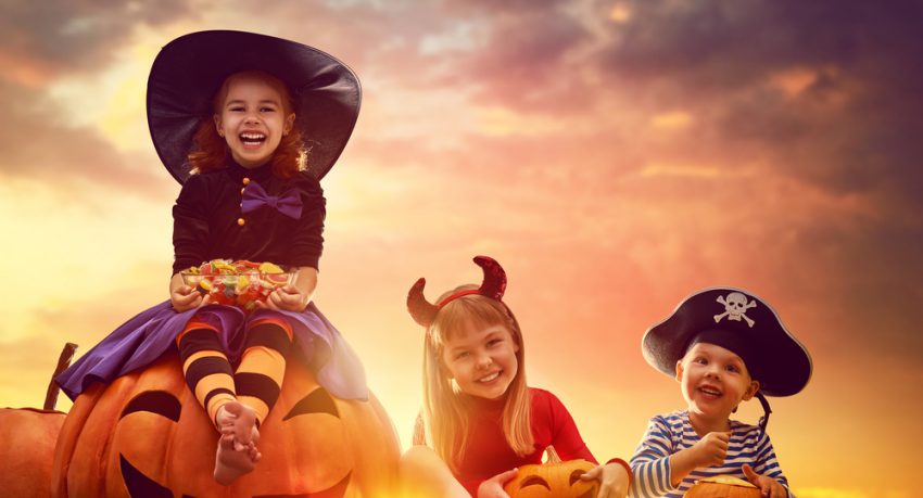 children dressed up in florida for halloween