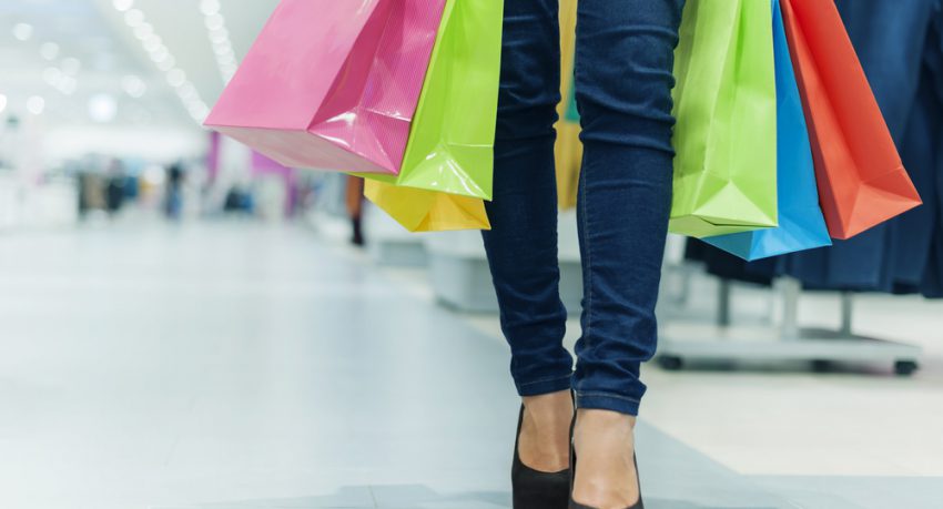 woman with shopping bags in orlando