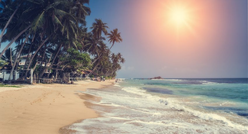 hikkaduwa beach in sri lanka